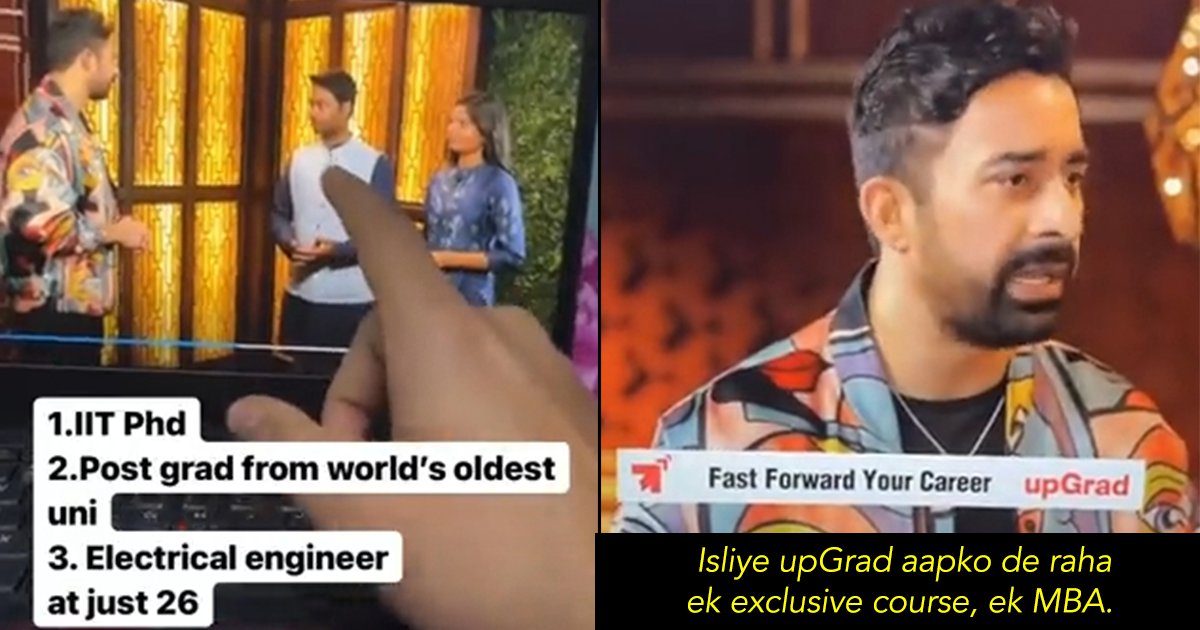 Rannvijay Selling An UpGrad Course To A Ph D Holder Is Peak Shark Tank