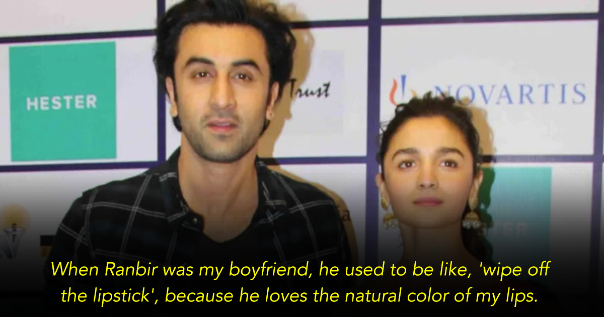 Alia Bhatt Reveals That Ranbir Asked Her To Wipe Her Lipstick Every