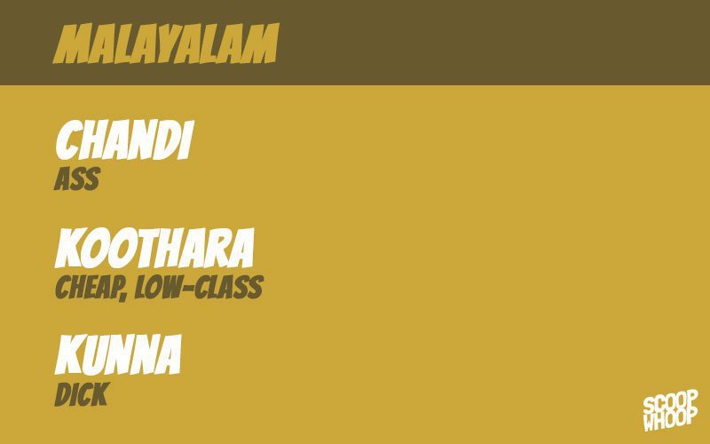 Indian Malayalam Swear Words