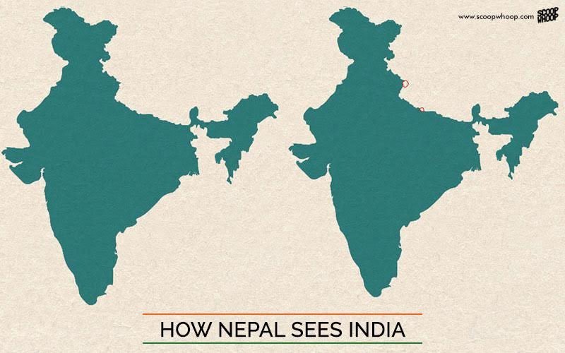 India'S Map According To China, Nepal, & Pakistan
