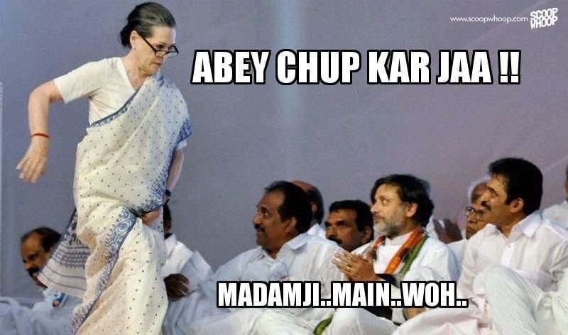 Sonia Gandhi Sex - These Funny Sonia Gandhi-Shashi Tharoor Memes Explain What Went Down  Between Them - ScoopWhoop