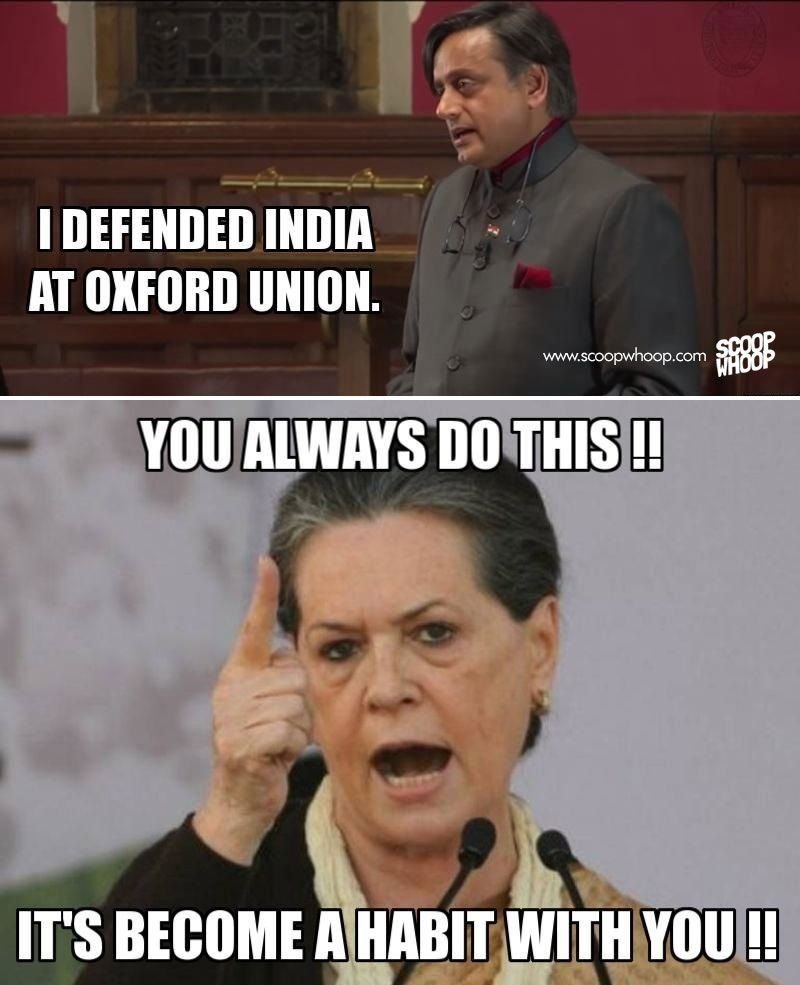 These Funny Sonia Gandhi Shashi Tharoor Memes Explain What Went Down Between Them Scoopwhoop 2440