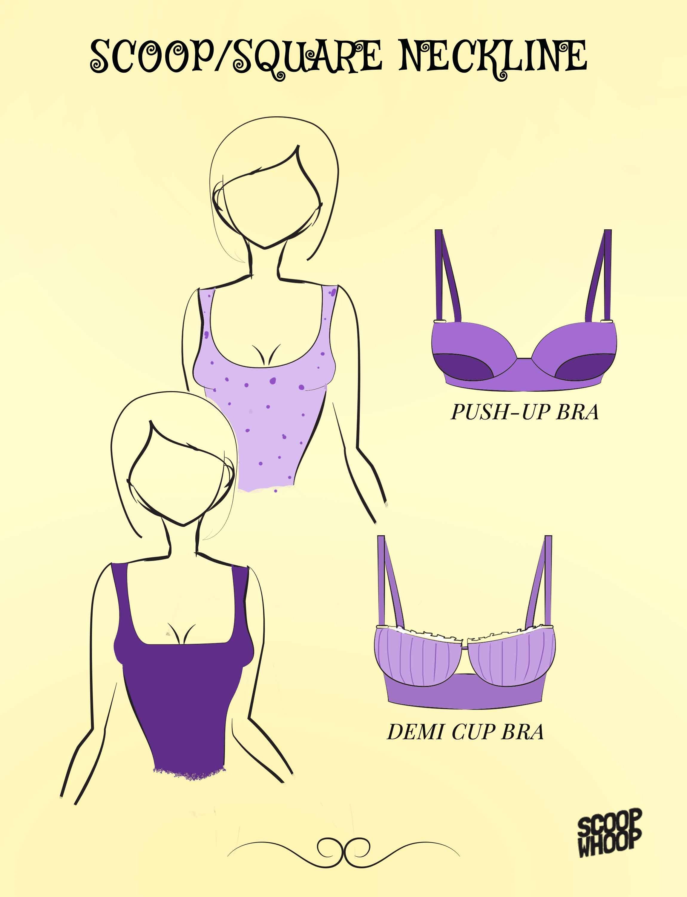 What bra should I wear with a square neck dress, preferably pushup