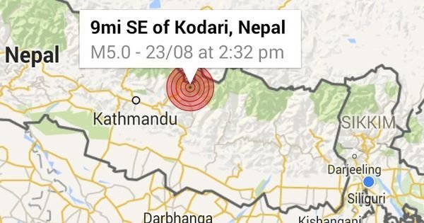 Fresh Earthquake Of Magnitude 5.0 Hits Kodari, Nepal, Tremors Felt In 