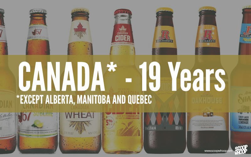 Legal Drinking Age in Canada