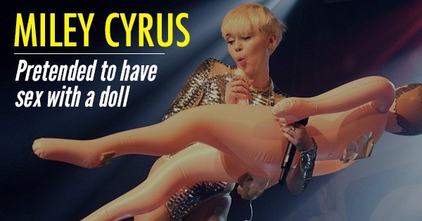 Real Pussy Miley Cyrus - 14 Of The Craziest Things Famous Musicians Have Done On Stage - ScoopWhoop