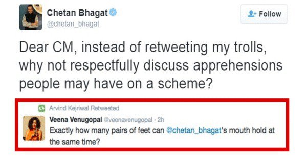Chetan bhagat (kind of) tweets praise for #oddevenlogic, but still gets trolled by kejriwal - scoopwhoop
