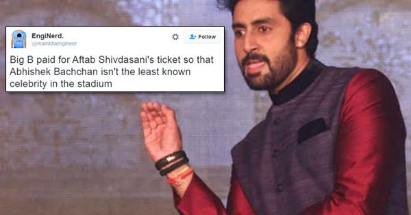 Someone Trolled Abhishek Bachchan At The Ind-Pak Match. Here’s How He ...