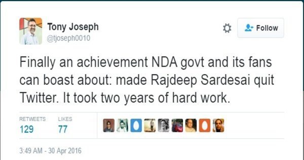 Rajdeep Sardesai quit Twitter, and trolls went berserk