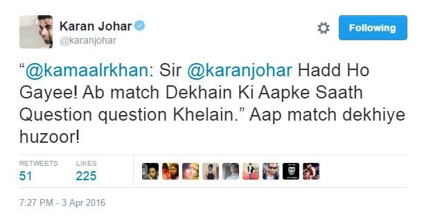 Karan Johar’s Twitter Conversations Prove That He’s The King Of ...