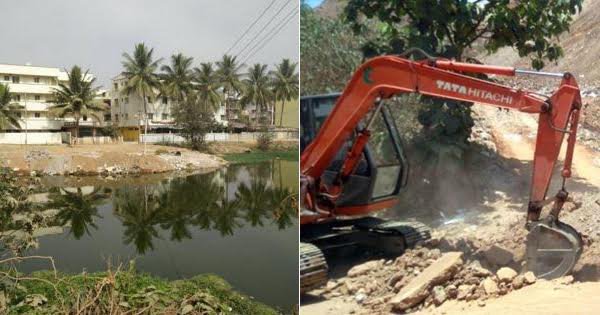 Bengaluru’s civic body has dug huge trenches around a lake to try save it - scoopwhoop