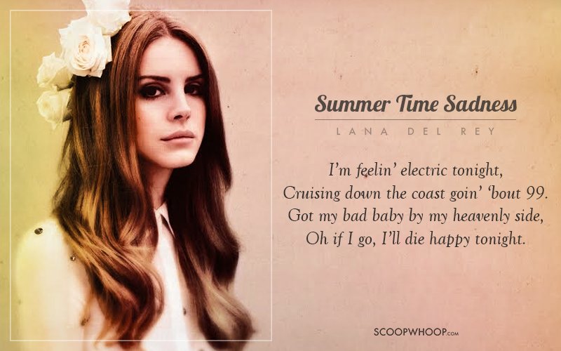 Lana del Rey - Summertime Sadness Song Lyrics