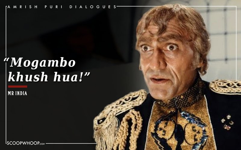 25 Iconic Bollywood Dialogues Only The Legendary Amrish Puri Couldve Pulled Off Scoopwhoop