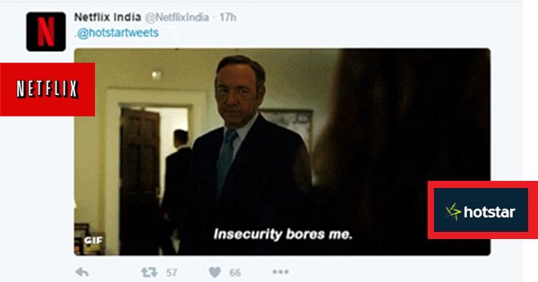 Hotstar got into a twitter spat with netflix india & was left majorly burnt - scoopwhoop