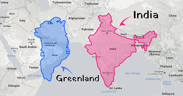 This International Website Compares True Sizes Of Countries It ll pin-on-maps