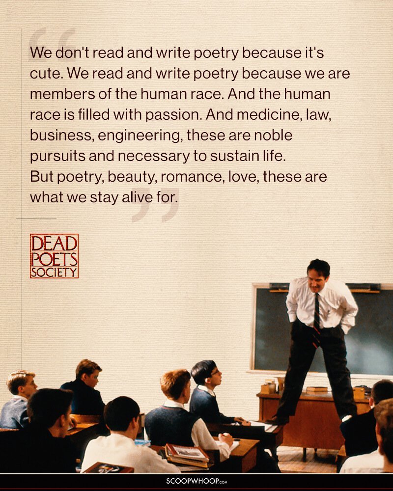 15 Inspiring Dead Poets Society Quotes | 15 Robin Williams 'Dead Poets ...