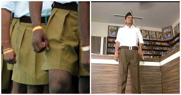 New RSS uniform is a long stretch over khaki shorts - The Hindu