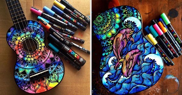 This Artist Paints Musical Instruments And The Results Are Purely ...