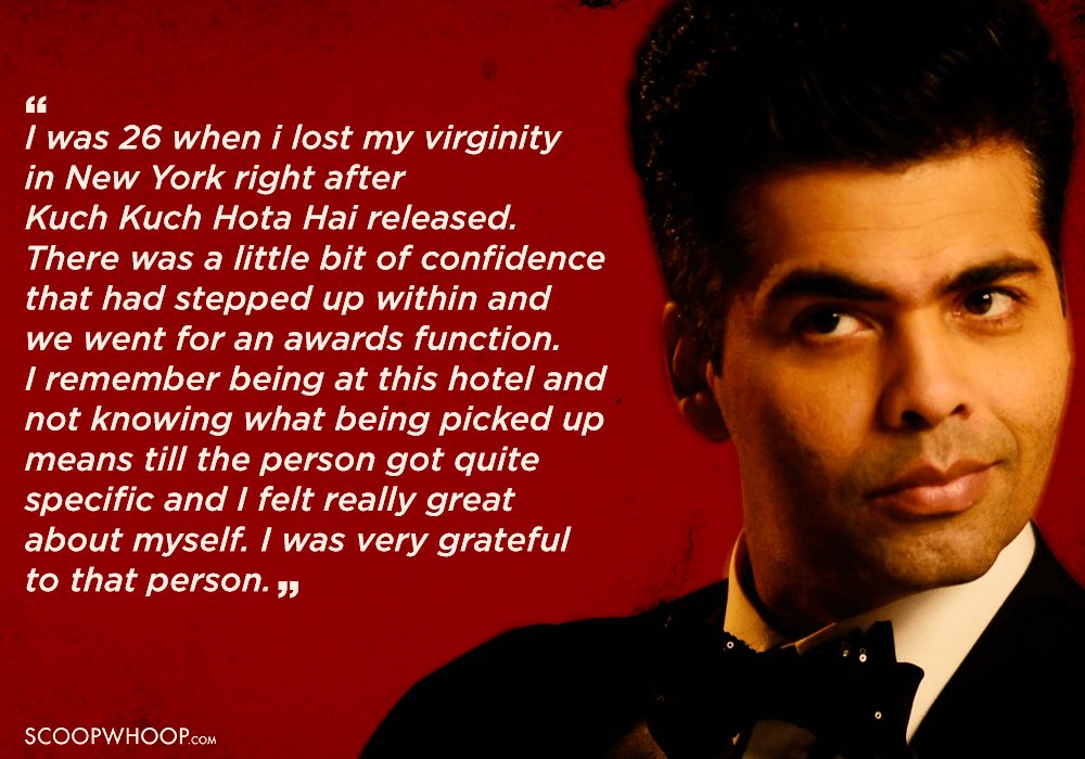 Exclusive Karan Johar On Losing His Virginity And Why He Prefers To Shop Right After Sex 