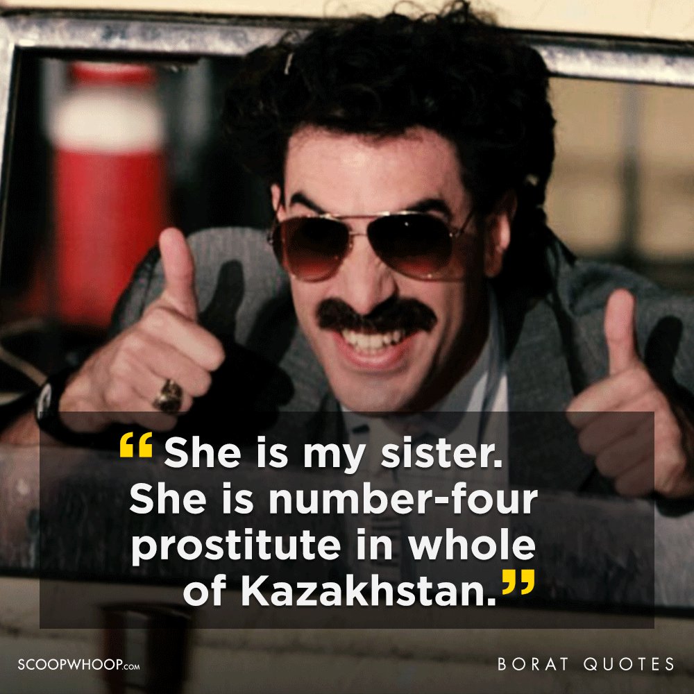 Borat Funny Quotes