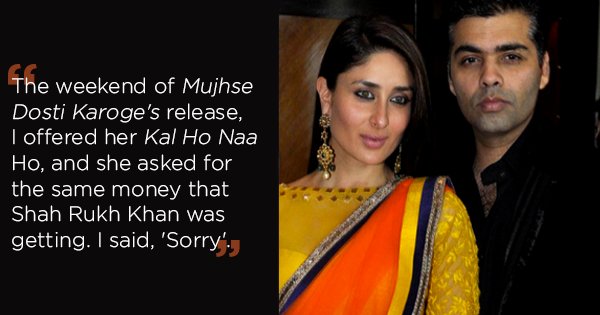 KJo Reveals All About His 2002 Spat With Kareena Kapoor Over Money