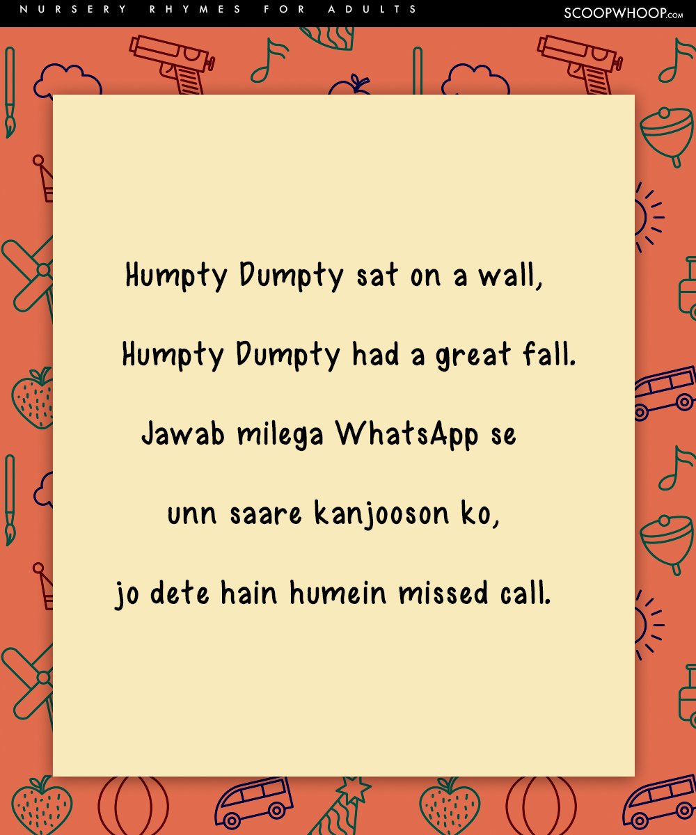 15 Common Nursery Rhymes Re-Imagined For Adult Life - ScoopWhoop