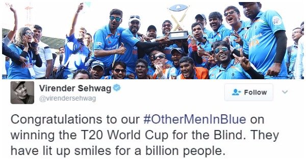 Blind Cricket T20 World Cup: Twitter Erupts With Pride As India Win T20 ...