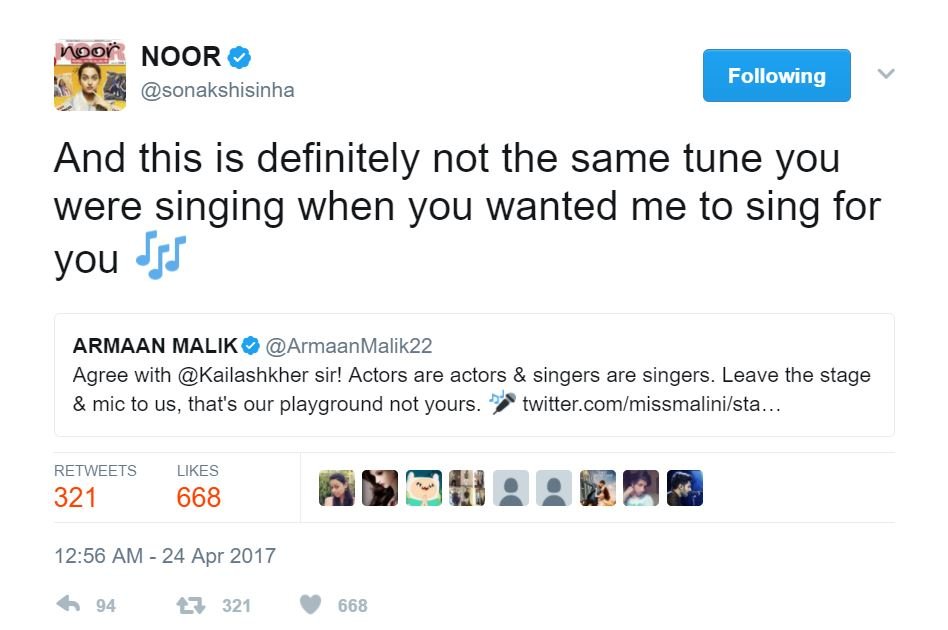 Sonakshi Sinha Gets Into An Argument With Singer Armaan Malik