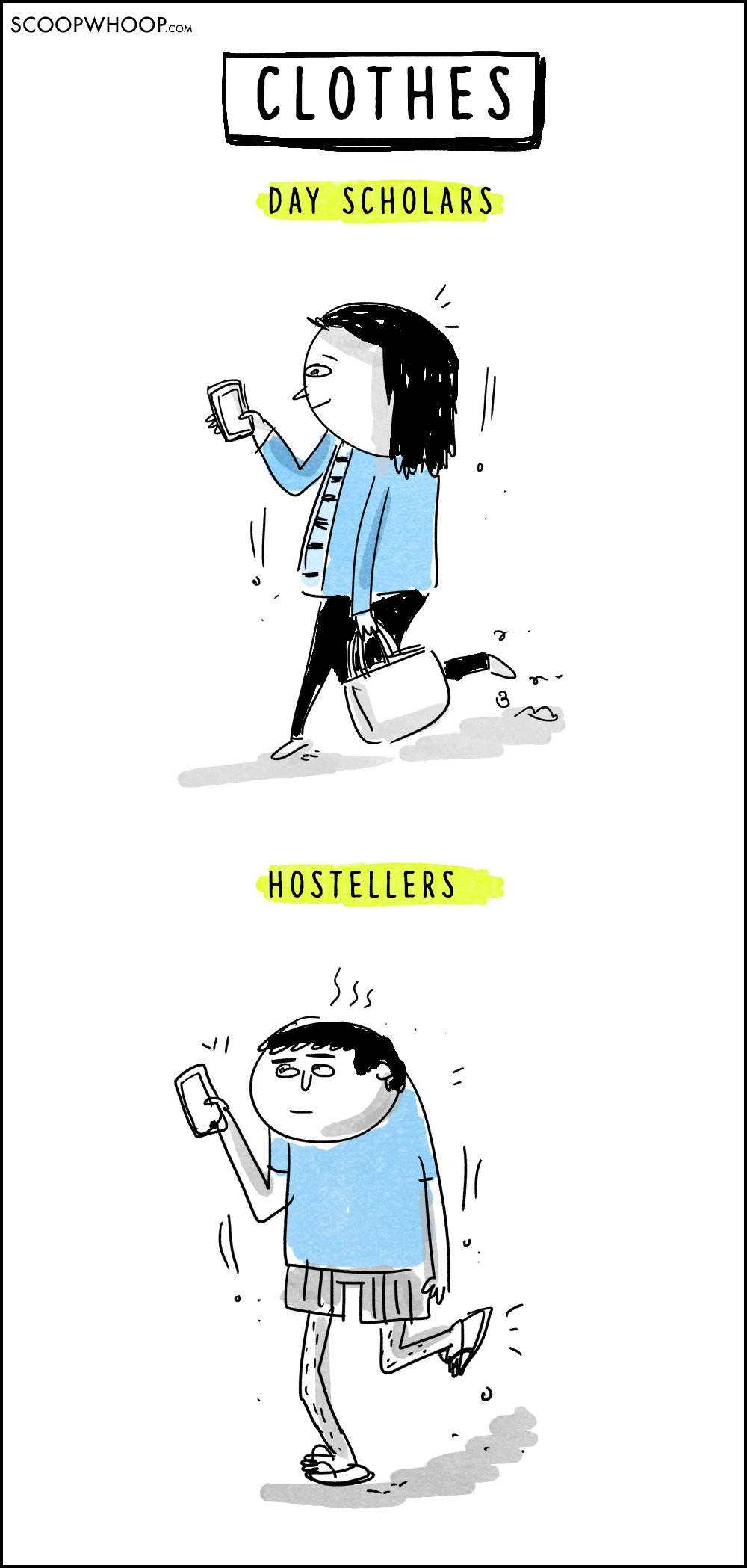 These Hilarious Comics Explain The Differences Between Life As A Hosteller  & Life As A Day Scholar