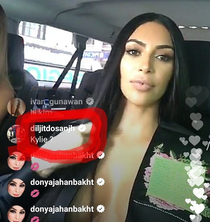 Diljit on Kim Kardashian's live