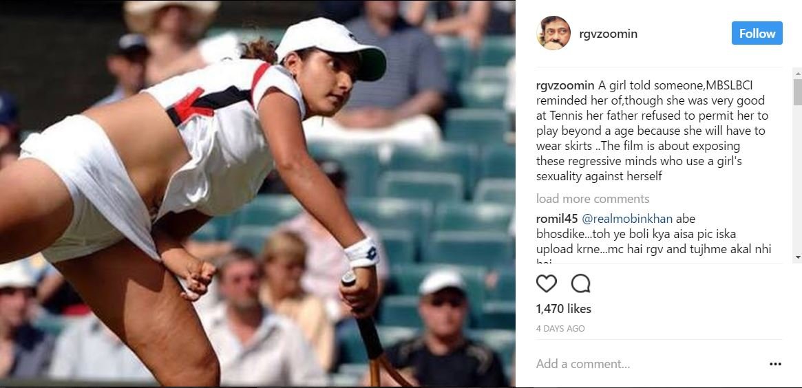 Sania Sex - RGV Uses 'Inappropriate' Picture Of Tennis Player Sania Mirza To Promote  His Short Film