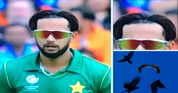 Imad Wasim and his quirky new hairstyle during the IndiaPakistan encounter  in the ICC Champions Trophy