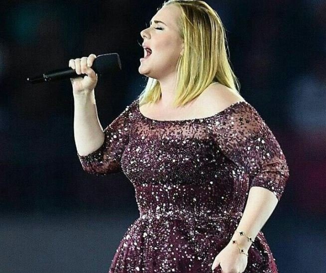 Adele's only concert dress has 10,000 Swarovski crystals