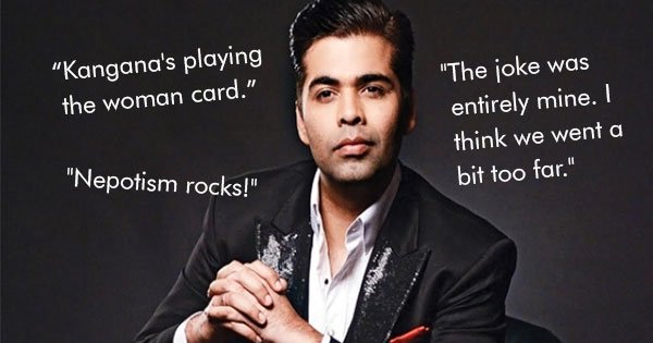 Glorifying nepotism then apologising for it, karan johar needs to make up his mind! - scoopwhoop