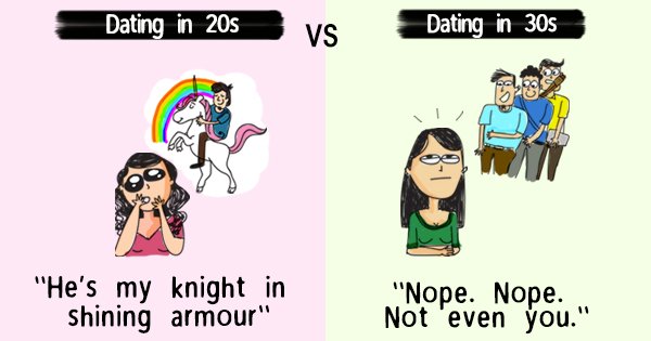 These Comics Perfectly Sum Up The Differences Between Dating In Your 20s And 30s Scoopwhoop 