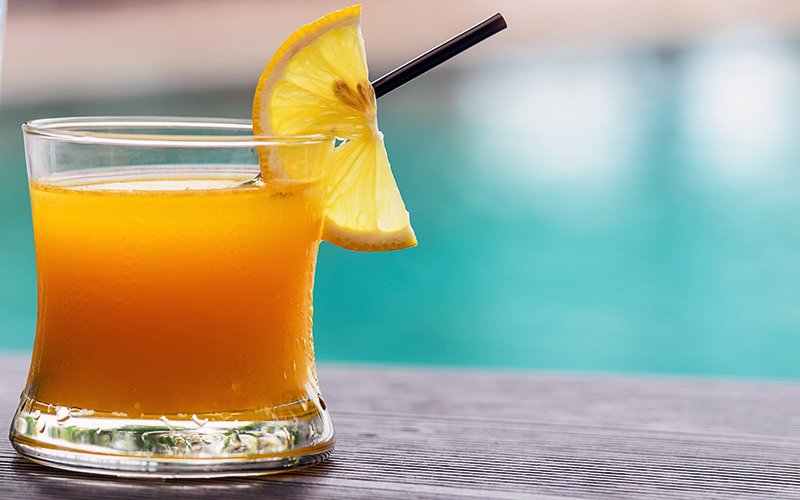 White Whisky and Orange Juice best drink for sore throat and cough