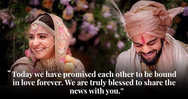 It’s Official! Virat Kohli & Anushka Sharma Tie The Knot In A Private ...