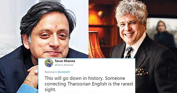 Suhel Seth Pointed Out Shashi Tharoor’s Grammatical Error & Twitter ...