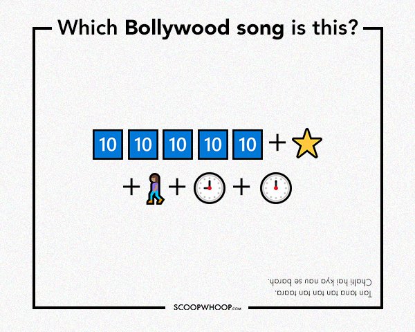 Guess The Bollywood Song With Emojis