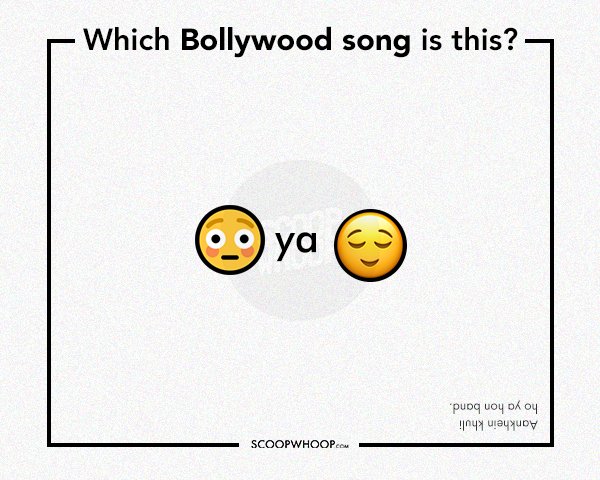 Guess The Bollywood Song With Emojis