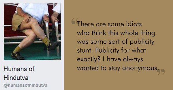 Amidst conflicting reports, humans of hindutva admin clarifies why the page was shut down - scoopwhoop
