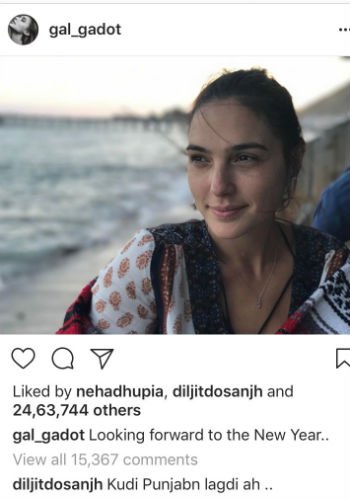 Diljit simps on Gal Gadot