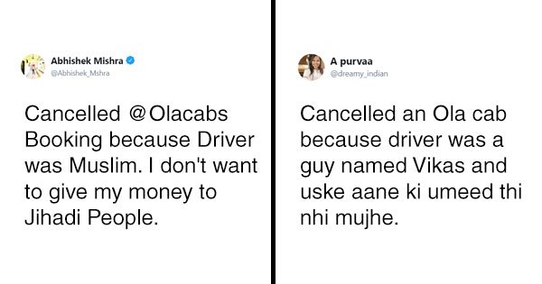 This man cancelled his ola because the driver was muslim & twitter took him for a ride of his life - scoopwhoop