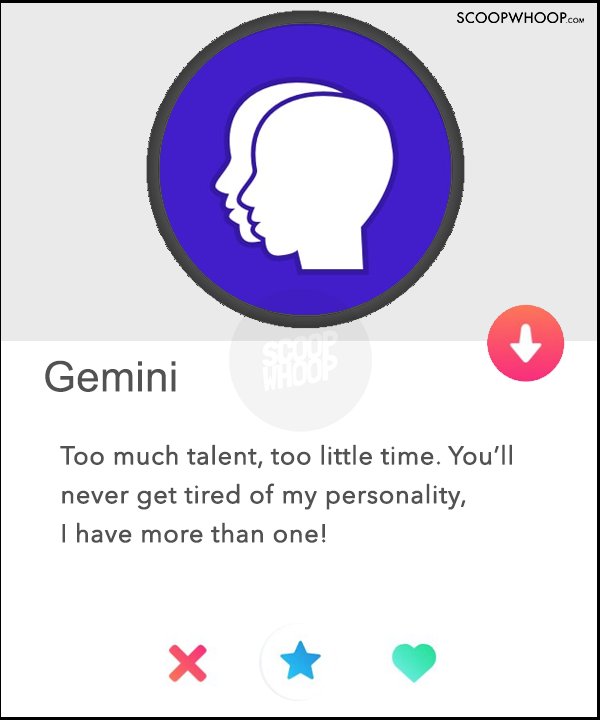 If Zodiac Signs Were People On Tinder, This Is What Their Bio Would