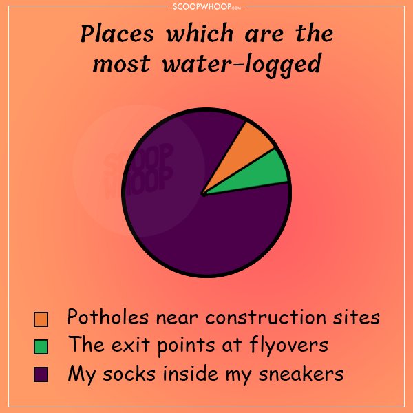 Relatable Pie Charts That List All The Sticky, Wet & Frizzy Monsoon Problems Desi Girls Go