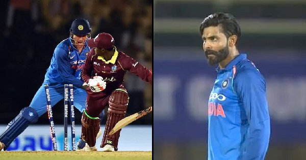 MS Dhoni Took Just 0.08 Seconds To Stump A WI Batsman & Jadeja’s ...