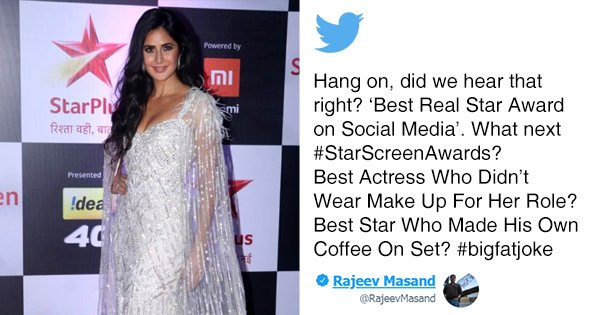 Katrina kaif wins ‘real star award on social media’ & we appreciate the creative genius behind it - scoopwhoop