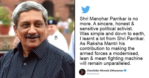 Goa CM & Former Union Defence Minister Manohar Parrikar Passes Away At ...