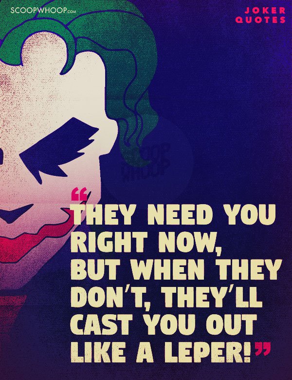 18 Joker Madness Quotes 18 Heath Ledger Joker Dialogues