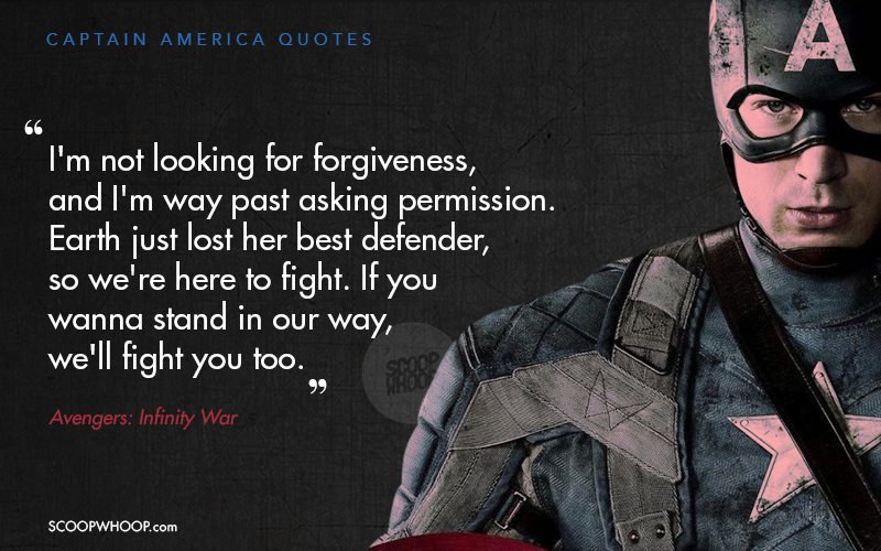 Dialogues By Avengers' Captain America That Will Remain With You Till The  End Of The Line